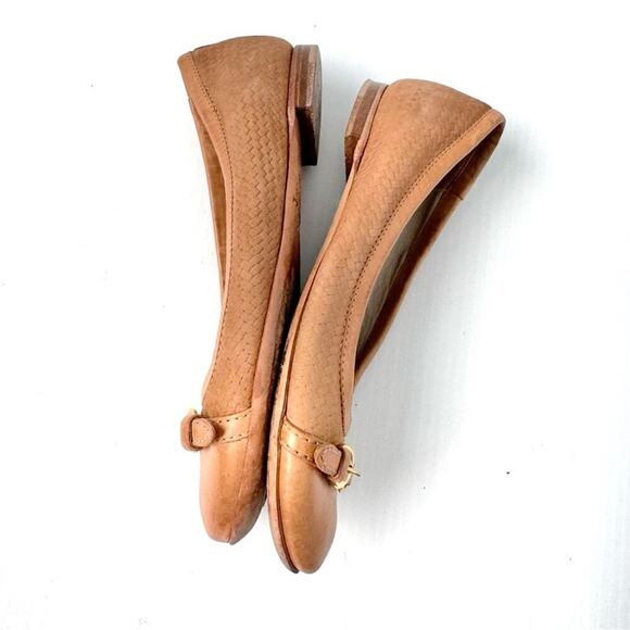 AGL attilio giusti leombruni Monika Cap Toe Ballet Flat tan woven size 35 / 5 US - Picture 10 of 13